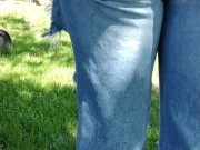 Smearing mud and cake into my ripped jeans front and back 7/16