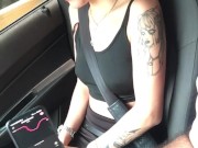 the uber driver controls my lush toy until he makes me cum 5/16