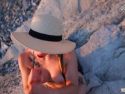 No barriers to love. A young couple wants public sex and fucks right on the beach 15/16