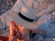 No barriers to love. A young couple wants public sex and fucks right on the beach 16/16