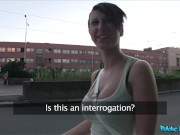 Public Agent - natural amateur babe with short hair and nice big boobs made an offer to get naughty in public 4/16