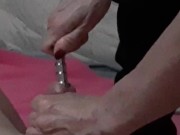 THE MISTRESS BREAKS THE COCK WITH THE PROBES AND THE FINGER THE COCK EXPLODES 8/16