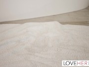 After having the man please her, Christy also does not neglect his needs. The vixen delivers a sensual footjob to the lucky s 5/16