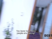 DEBT4k. Jennifer Mendez pays the rent using juicy tits and tight pussy 7/16