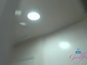 Riley Rose amateur babe in glasses with a hairy pussy gets touched and fucked deep POV 4/16