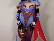 Mysterious Astrologist Mona Megistus from Genshin Impact predicted hot sex with filling her pussy 1/16