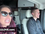 Sexy babe talking on way home from first script acting class about how many times she said 