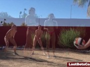 Pool sex for the lucky winner of their strip game 8/16