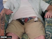 Busty blonde gives her tiny dick date a quick handjob 5/16