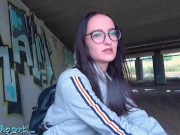 PublicAgent very sexy slim Teen going through a breakup meets thick cock outdoors under a bridge 2/16