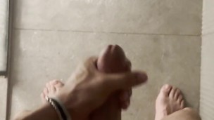 Holiday Solo Masturbation Shower