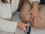 A waxing of dick, balls and ass. 16/16