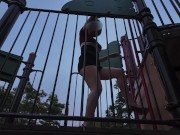 公園にお散歩に行ったら入れられちゃった。パンティー丸見えで歩かされ、最後はたっぷり中出しされちゃった。  知らない男性も見てたけど、それも興奮しちゃって何度もイッちゃった。日本人/人妻//変態/無修正 3/16