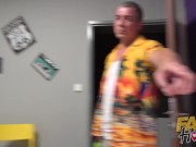 Fake Hostel - Amazing big, full, heavy natural tits on French girl who gets fucked twice & cums hard 15/16