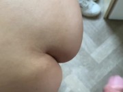 Slapping big Chinese ass with a big white cock, slow mo 7/16