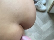 Slapping big Chinese ass with a big white cock, slow mo 8/16