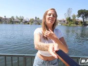 BJRAW Naturally busty blonde MILF Annie King wraps her lips around a big dick 1/16