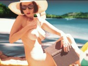 Nude beach role play sex. POV BJ and cowgirl ride 1/16