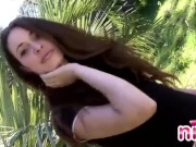 Lesbian Nina nude in forest 1/16