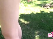 Lesbian Nina nude in forest 5/16