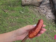 Romantyczny sex przy ognisku z gorącą żoną nad jeziorem. Polska milf 14/16