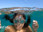 Sheila Ortega Sucking & Fucking me underwater meanwhile snorkeling 1/16