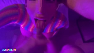 He fucks my slutty mouth with my fluorescent outfit - BabyBeer