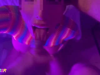 He fucks my slutty mouth with my fluorescent outfit – BabyBeer