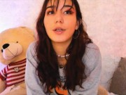 Cute hentai-loving otaku girl enjoys masturbating while on a porn video call