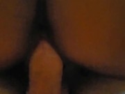 Beautiful Black Ass Bounces on Big White Cock (PoV)