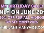 Big Sale on MY BIRTHDAY! 10/16