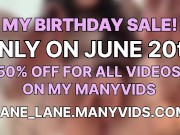 Big Sale on MY BIRTHDAY! 2/16