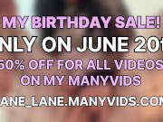 Big Sale on MY BIRTHDAY! 6/16