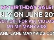 Big Sale on MY BIRTHDAY! 8/16