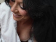 Beautiful busty latina joins me in bed - Queenie Sateen 7/16