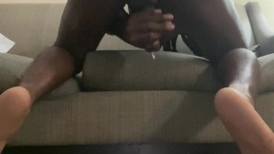Big Black Dick Dripping Cum from Behind