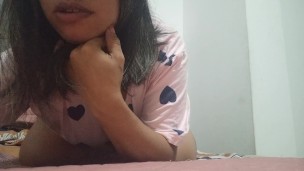 STEPMOTHER MASTURBATES BY STANDING ON ALL 4S AND TOUCHING HER CUTE ASS AND HER NARROW PUSSY