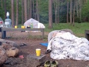 Sneaky push inside while her husband still in tent 16/16