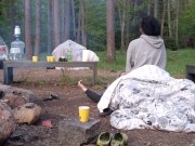 Sneaky push inside while her husband still in tent 7/16