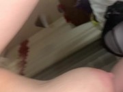 White girl crazy doggy style in Hotel room neighbors knocking on wall