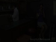 Brunette Bombshell Visits A Bar To Have Some Wild Fun 1/16