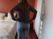 Standing up I start touching my pussy watching them jerk off in front of me