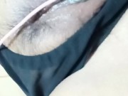 Jugando con mi juguete nuevo, vibrador de clítoris, estaba bien caliente porque quería verga.