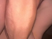 Stupid fuck doll gets humiliated while gagging on daddy’s cock and roughly fucked POV missionary 13/16