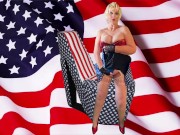 Granny Carmen's US Flag Day Masturbation Cum 15/16