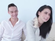 Petite Wife Nicole Black Loves Riding Dick Next to Her Cuck 1/16