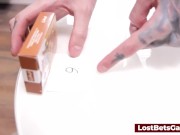 Two babes strip playing guess the number 9/16