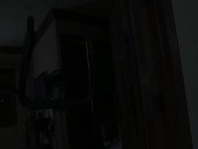 Sensual Excersice On Athletic Girlfriend's Bald Pussy In The Living Room 1/16