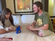 A sexy connect 4 strip game featuring a horny couple 4/16