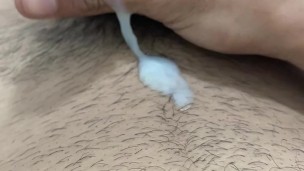A man without shame shows his excitement while masturbating